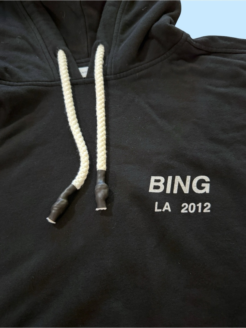 ANINE BING Black Oversized Lottie Graphic Logo Hoodie - Size XS EUC - Picture 7 of 12